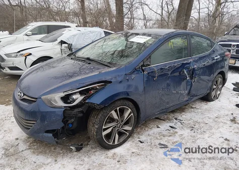 2016 Hyundai Elantra Limited из США, поврежденный, VIN 5NPDH4AE6GH742895